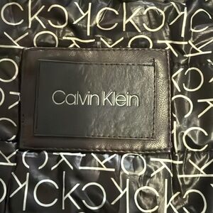 Calvin Klein Brown Heather Bomber Jacket Men Zipper Button Full Zip Closure